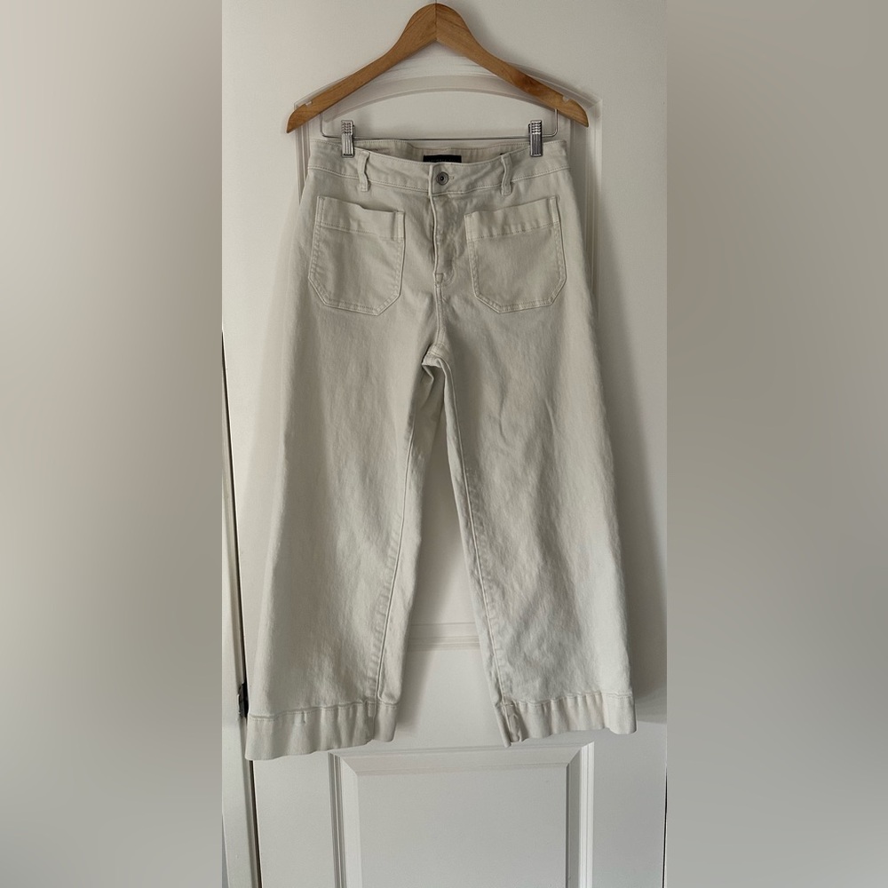 Sanctuary Women's Ecru Jeans Marine Wide Leg Crop